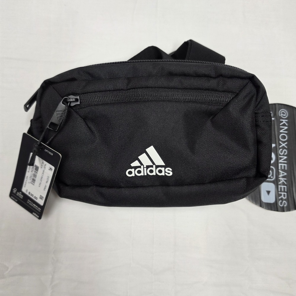 Adidas Unisex Must Have 2 Fanny Pack Waist Belt Crossbody Travel Bag Black NEW